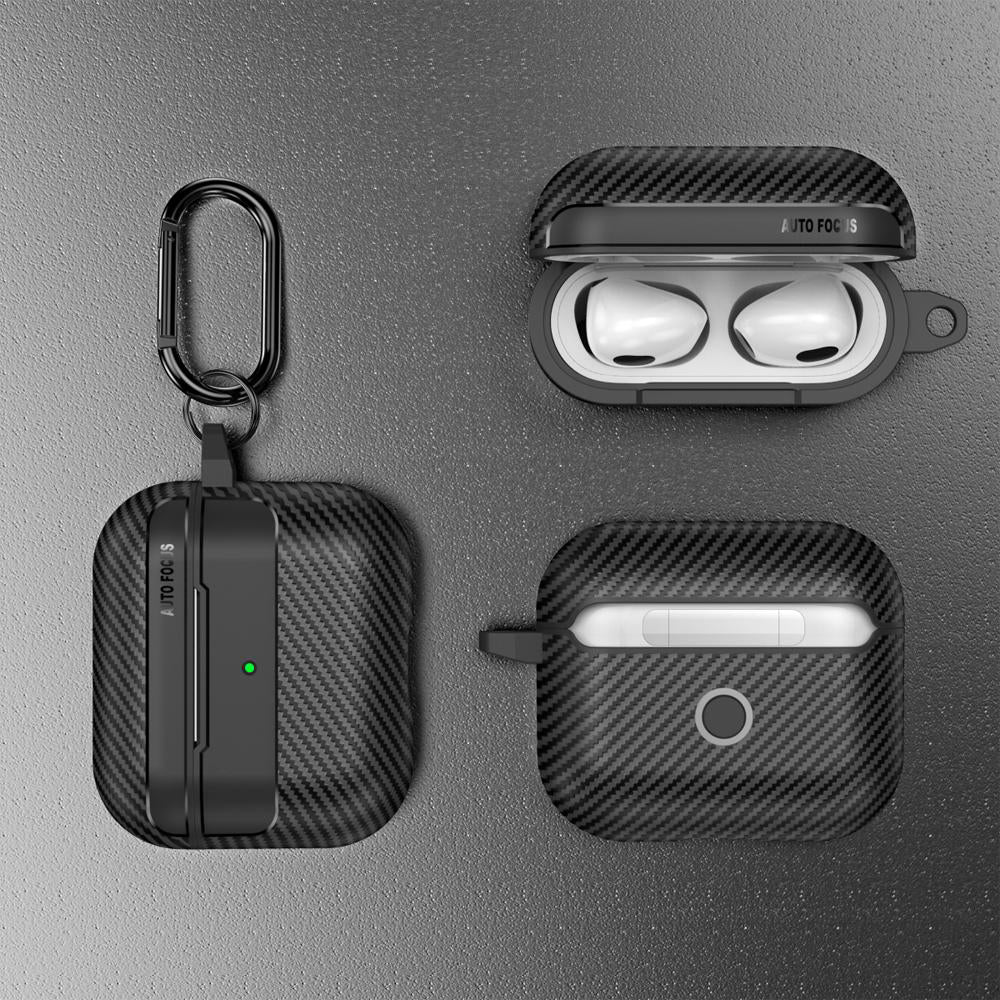 Techsuit - CarbonFiber - for AirPods 3 - Black