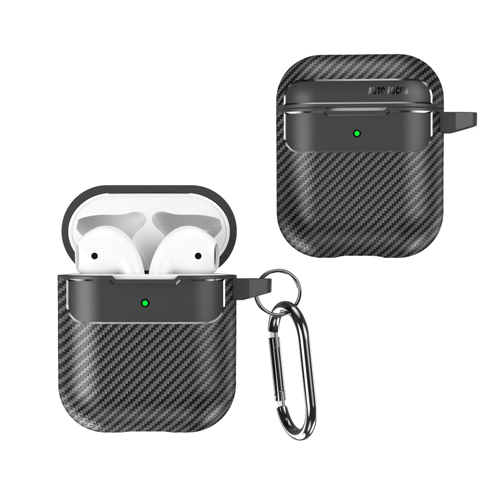 Techsuit - CarbonFiber - for AirPods 1 / 2 - Black