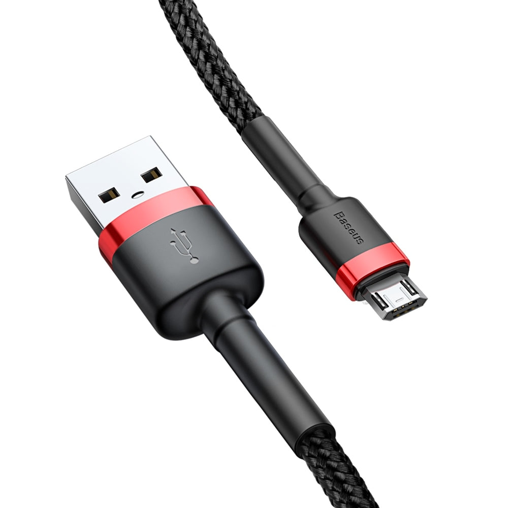 Baseus - Data Cable Cafule (CAMKLF-C91) - USB to Micro-USB, 1.5A, 2m - Red Black