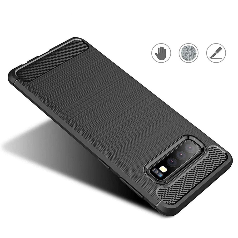 Techsuit - Carbon Silicone - Galaxy S10 - Black