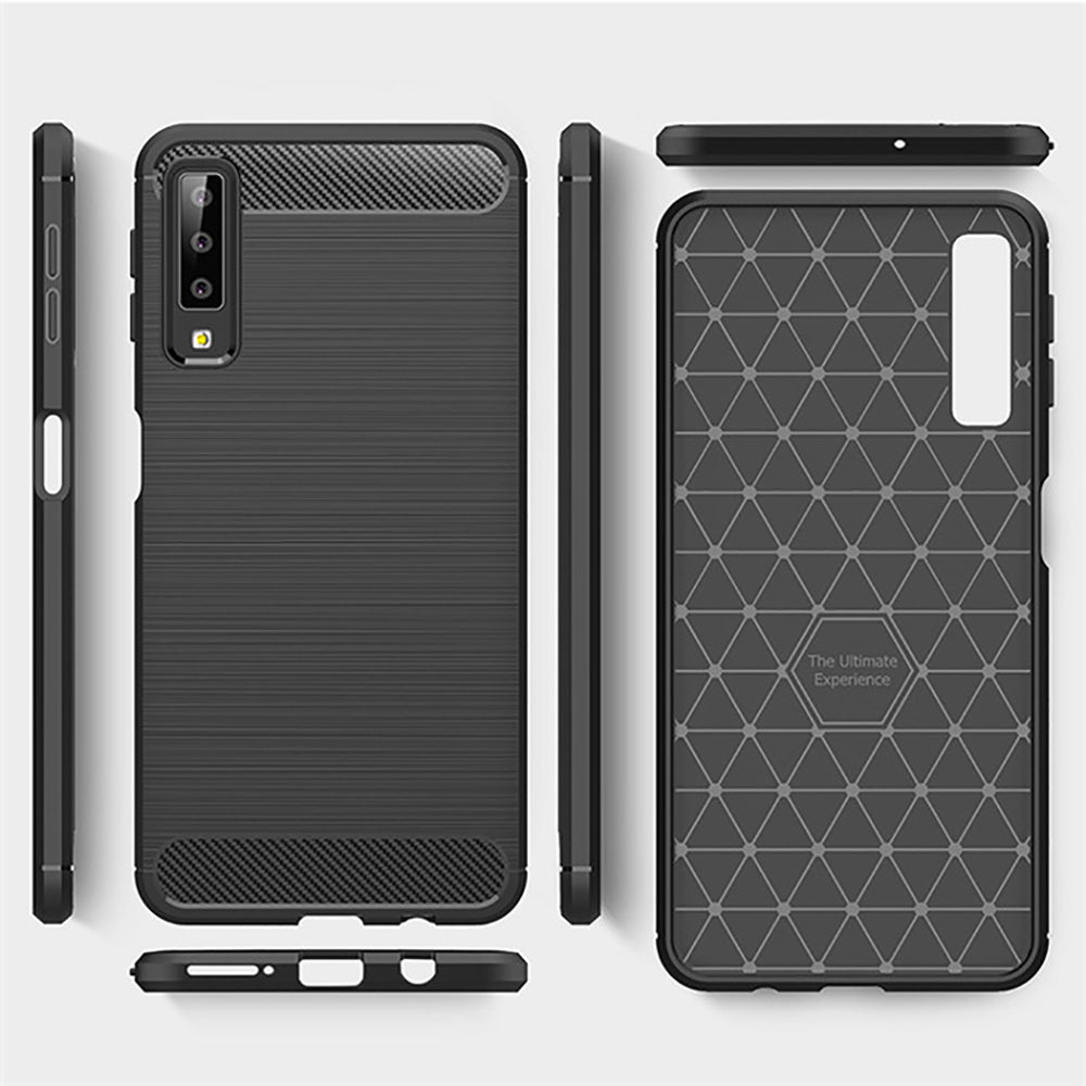Techsuit - Carbon Silicone - Galaxy A7 2018 - Black