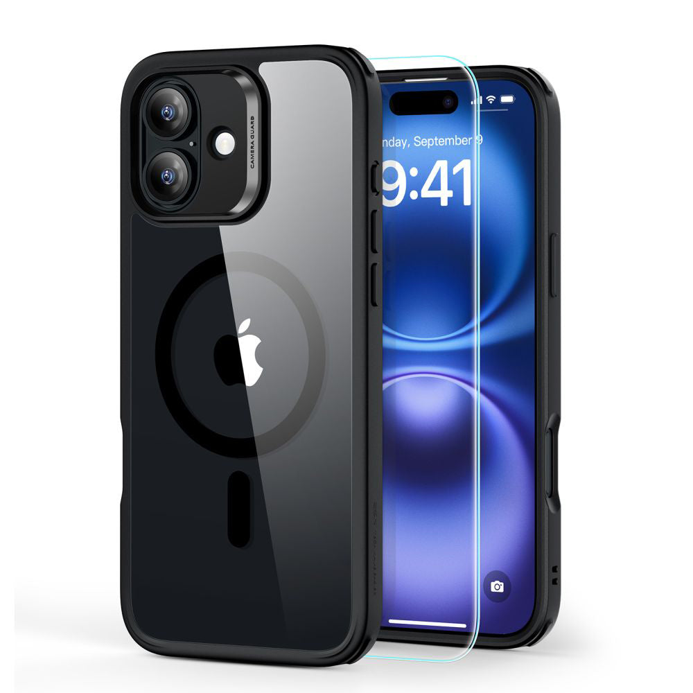 ESR - Classic Hybrid HaloLock [Included Screen Protector] - iPhone 16 - Clear / Black