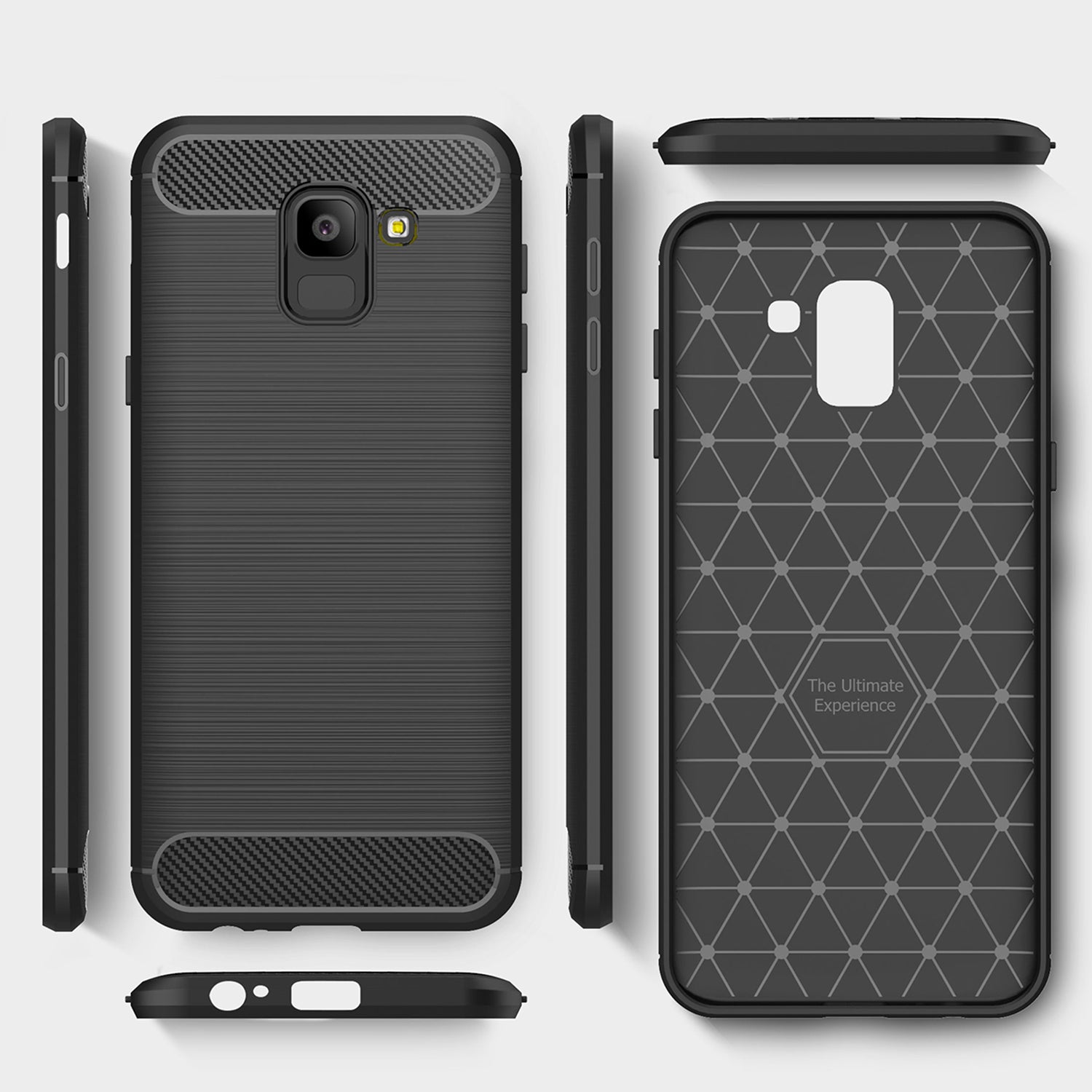 Techsuit - Carbon Silicone - Galaxy J6 2018 - Black