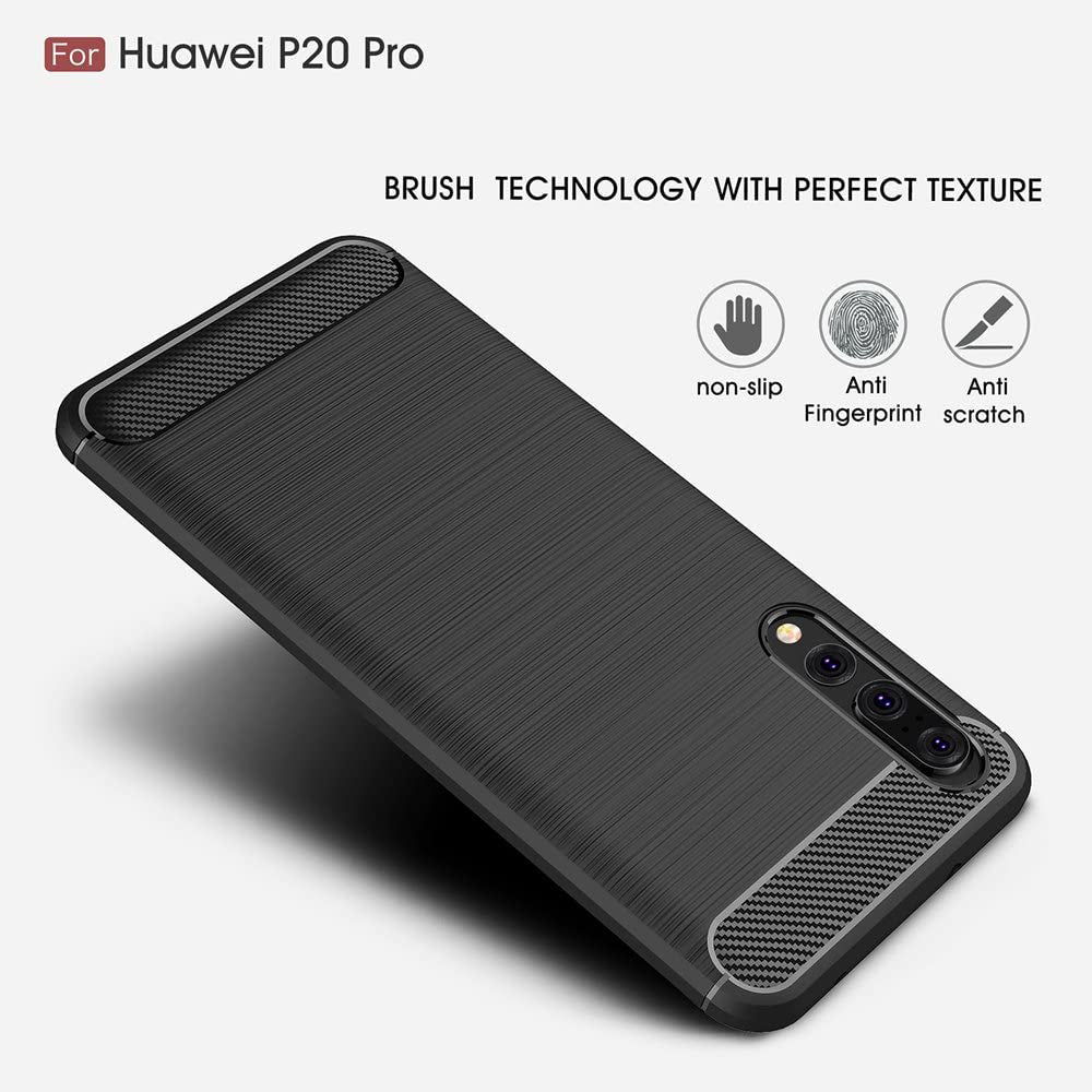 Techsuit - Carbon Silicone - Huawei P20 Pro - Black