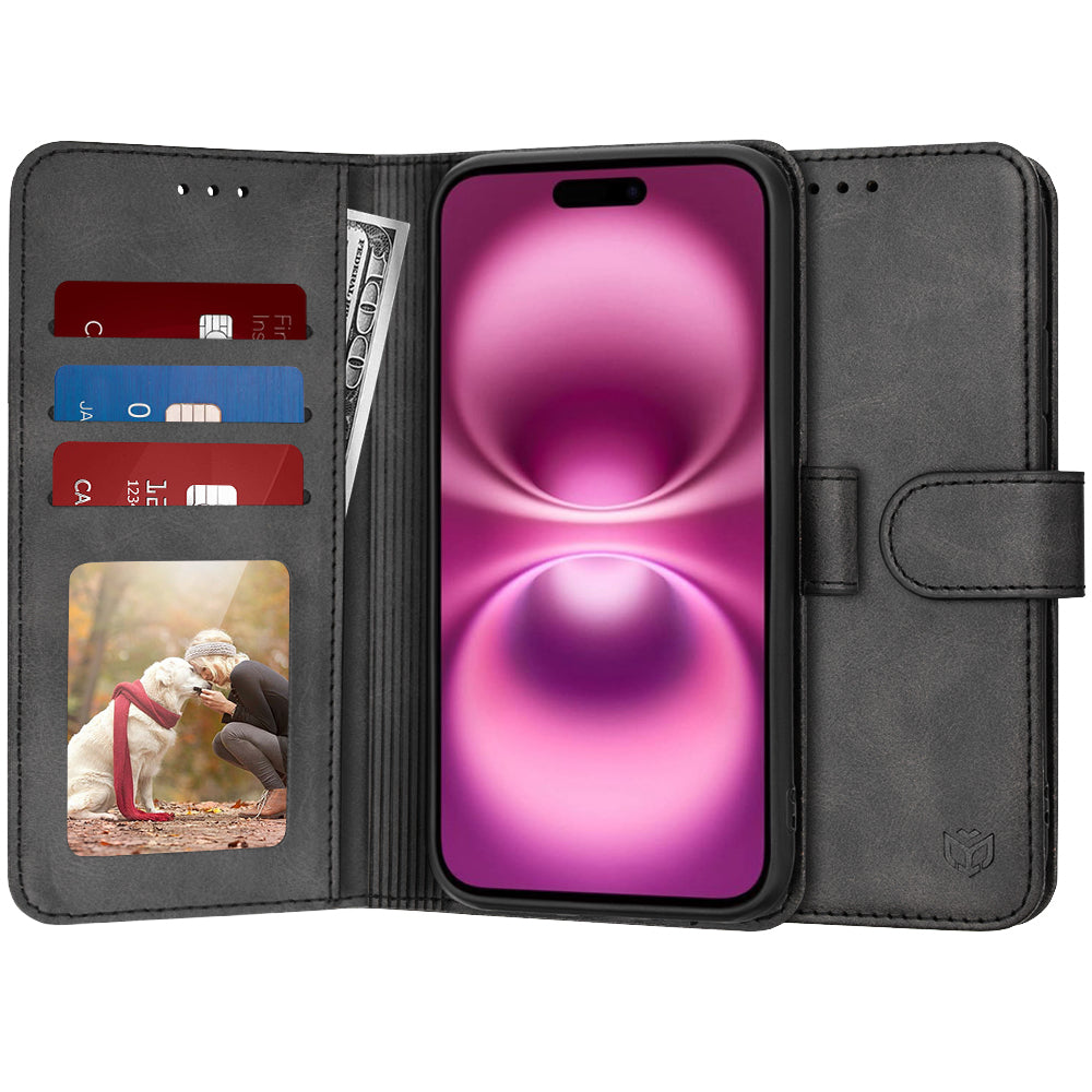 Techsuit - Diary Book - iPhone 16 Plus - Black