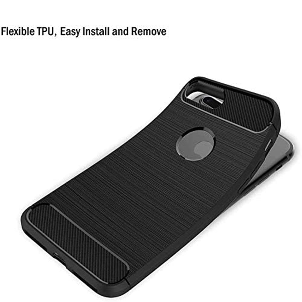 Techsuit - Carbon Silicone - iPhone 7 Plus - Black