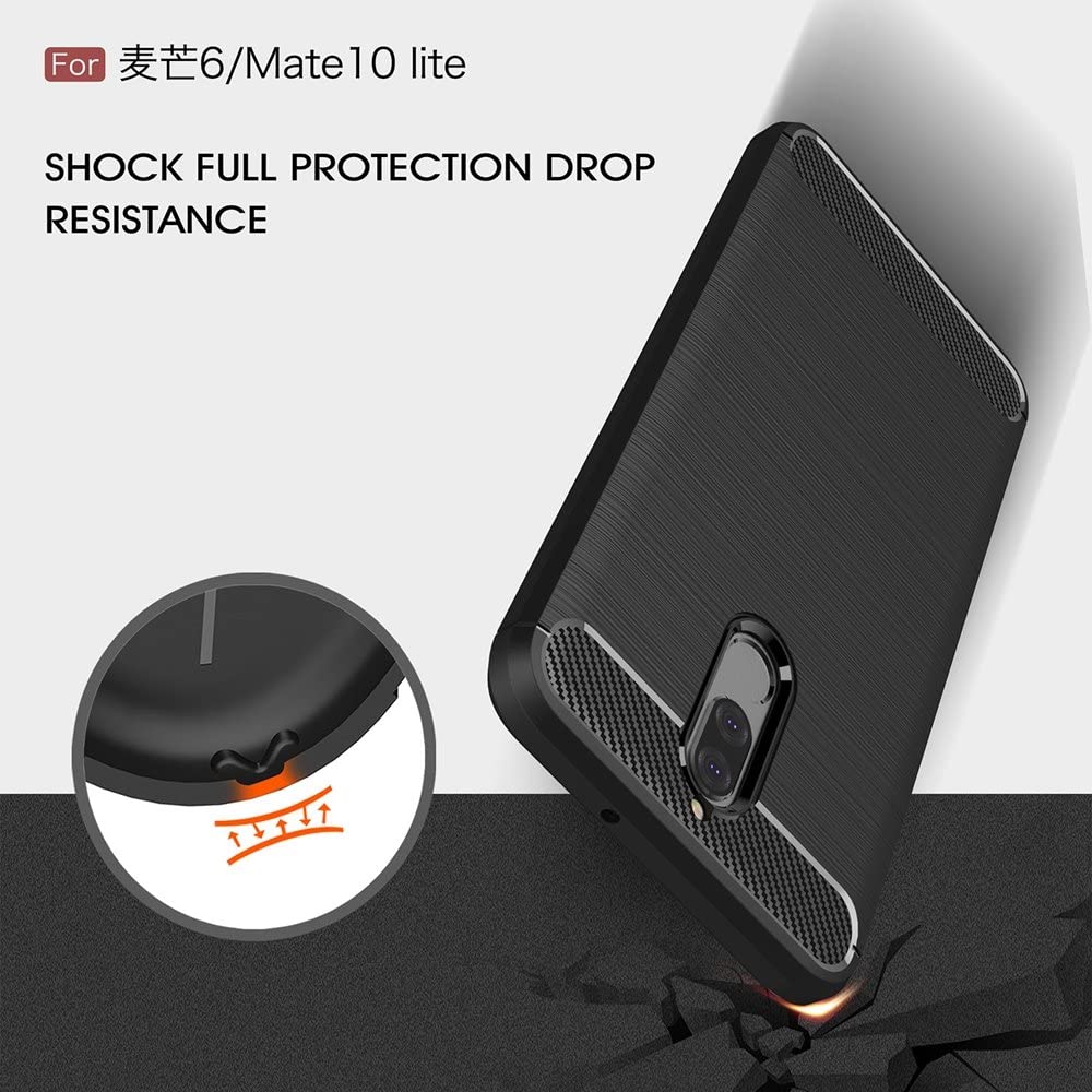 Techsuit - Carbon Silicone - Huawei Mate 10 Lite - Black
