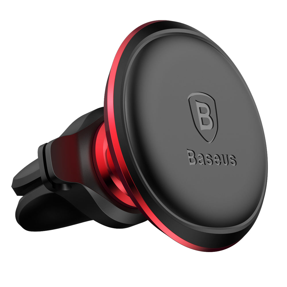 Baseus - Car Holder SUGX-A09 (C40141201913-00) - Magnetic Grip for Air Vent, 360Â° Rotation, with Cable Holder - Red