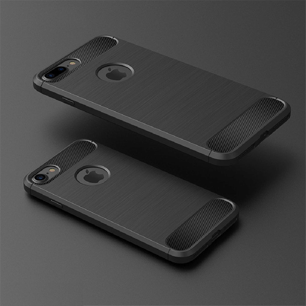 Techsuit - Carbon Silicone - iPhone 7 / iPhone 8 - Black