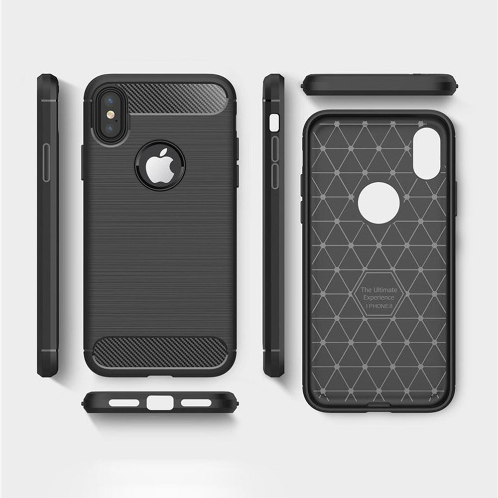 Techsuit - Carbon Silicone - iPhone X / iPhone XS - Black