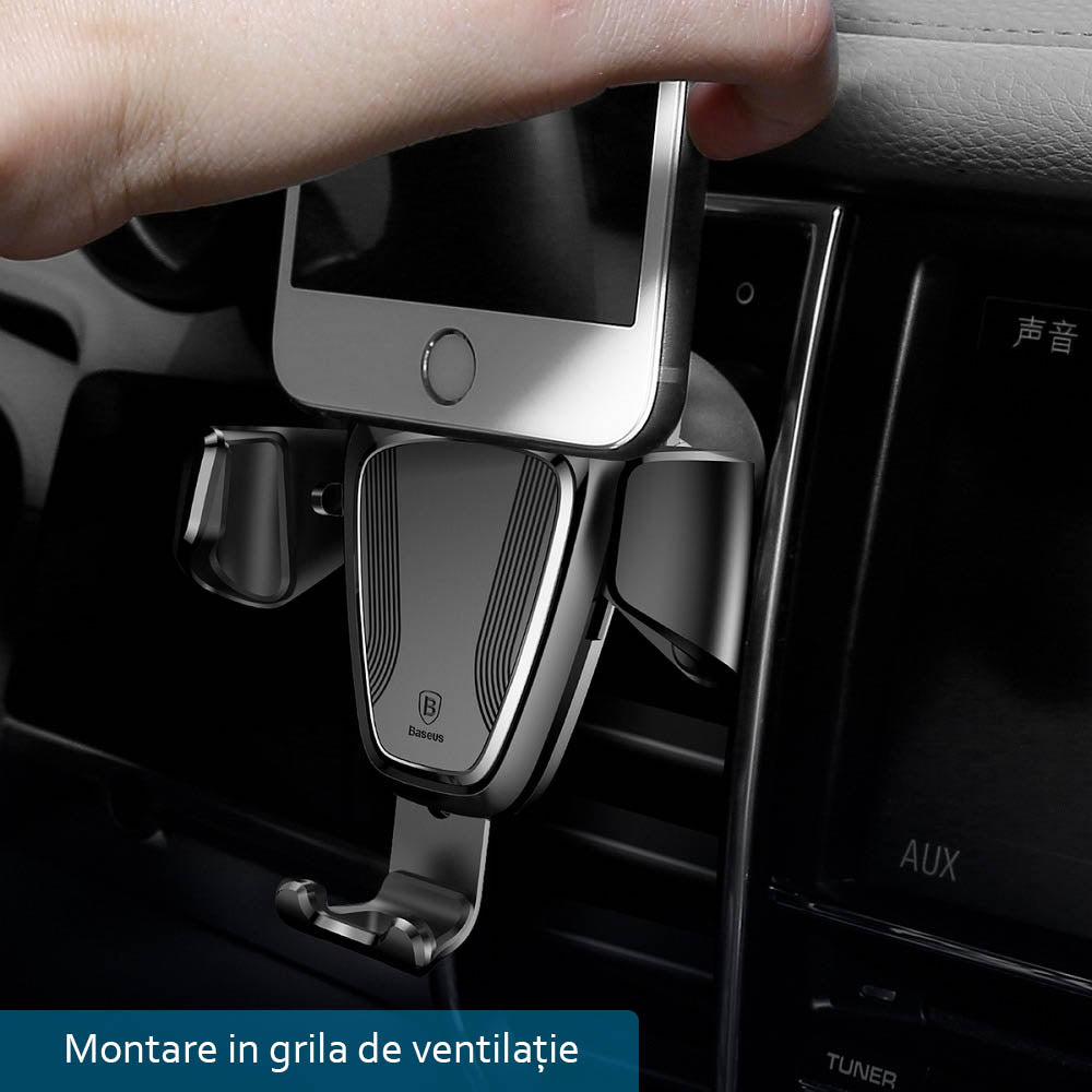 Baseus - Car Holder Gravity (SUYL-01) - Gravity Grip for Air Vent - Black