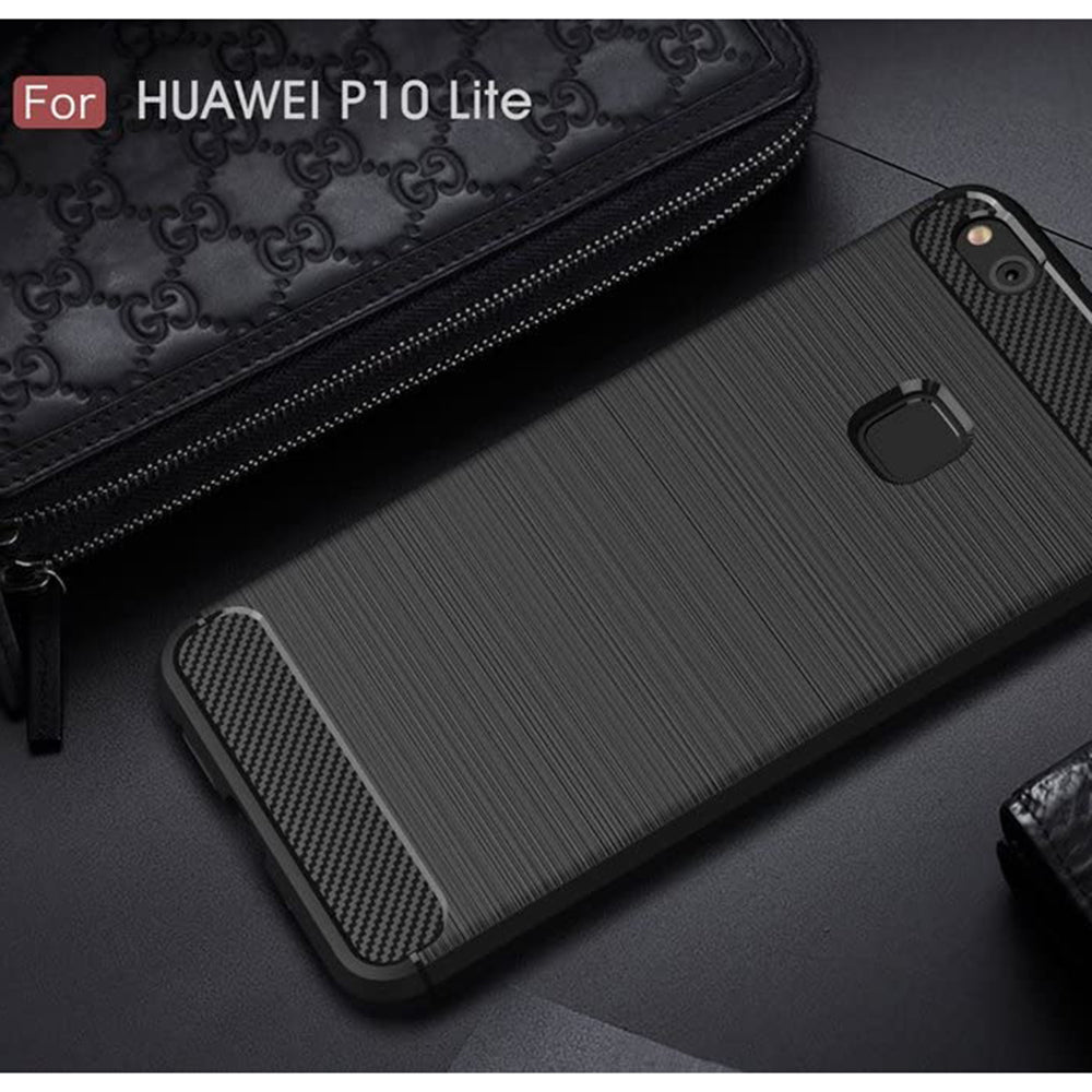Techsuit - Carbon Silicone - Huawei P10 Lite - Black