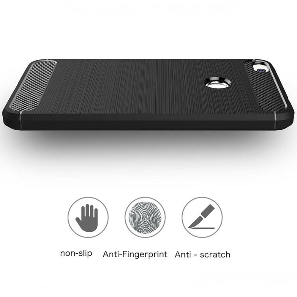 Techsuit - Carbon Silicone - Huawei P9 Lite 2017 / P8 Lite 2017 - Black