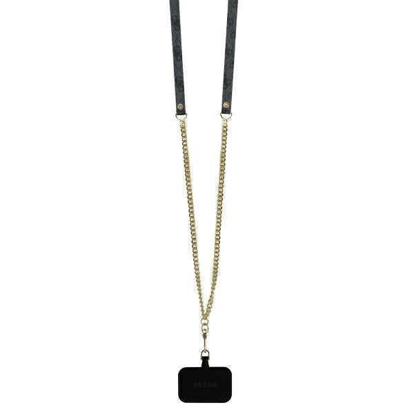 Guess “Metal Logo Strass Collection” Case Θήκη προστασίας Crossbody από δερματίνη – iPhone 16 (Μαύρο – GUHCP16SP4TDSCPK)