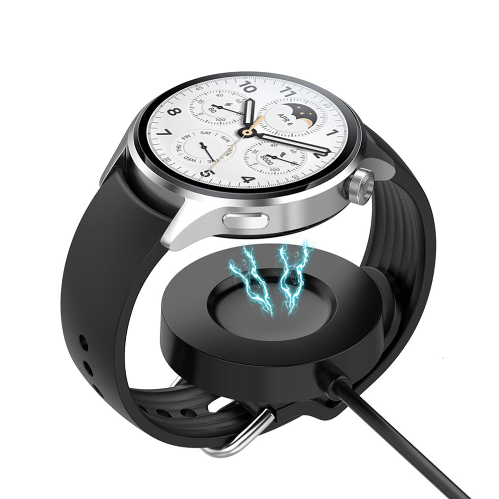 Techsuit - SmartWatch Wireless Charging Cable (TXC6) - for Xiaomi Watch S1 Pro, USB, 4W with Desk Holder - Black