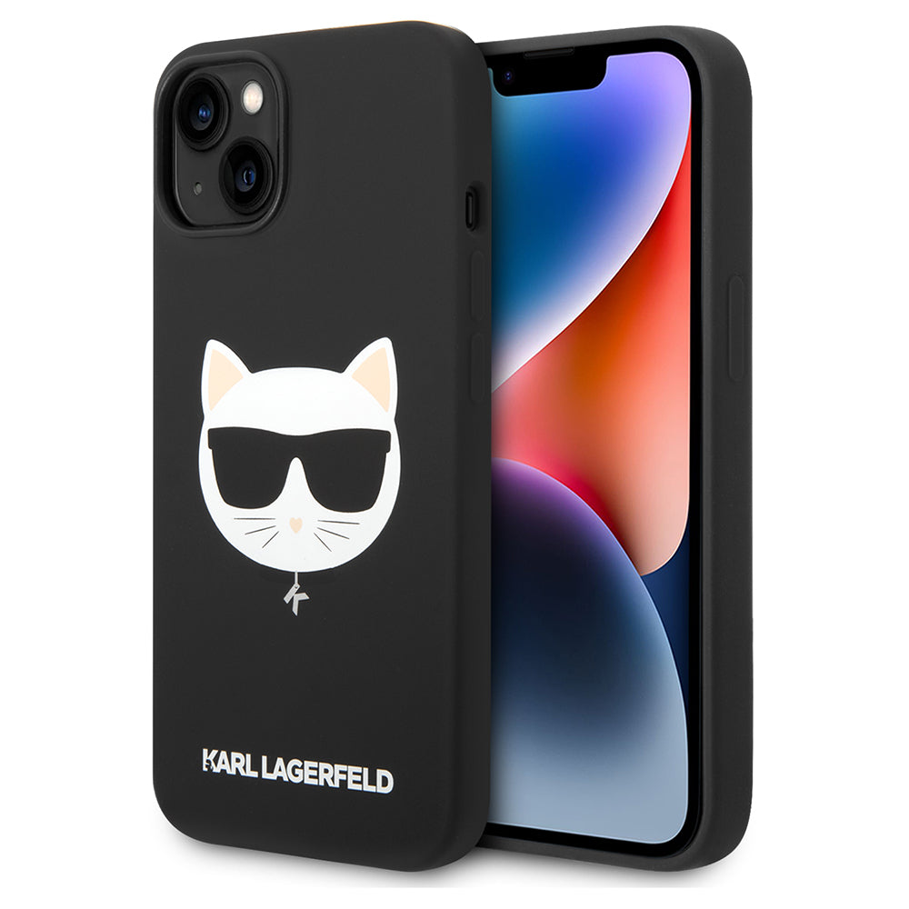 Karl Lagerfeld - Silicone MagSafe (KLHMP14MSLCHBK) - iPhone 14 Plus - Choupette Head