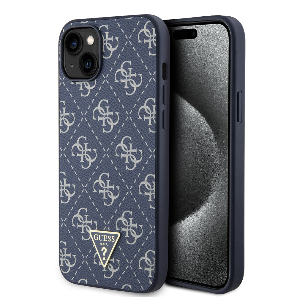 Guess - Hardcase 4G Triangle Metal Logo (GUHCP15MPG4GPB) - iPhone 15 Plus - Blue