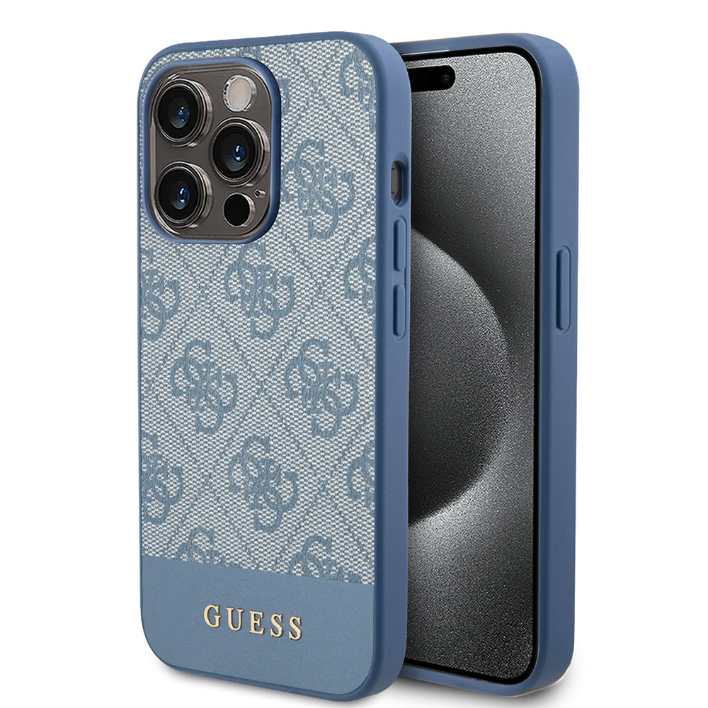 Guess - Hardcase 4G Stripe Collection (GUHCP15LG4GLBL) - iPhone 15 Pro - Blue