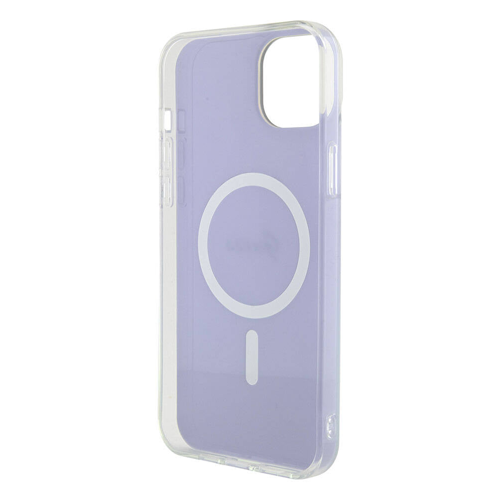 Guess Iridescent Magsafe Case Πολύχρωμη θήκη προστασίας από σκληρό πλαστικό – iPhone 15 (Rainbow Purple – GUHMP15SHITSU)