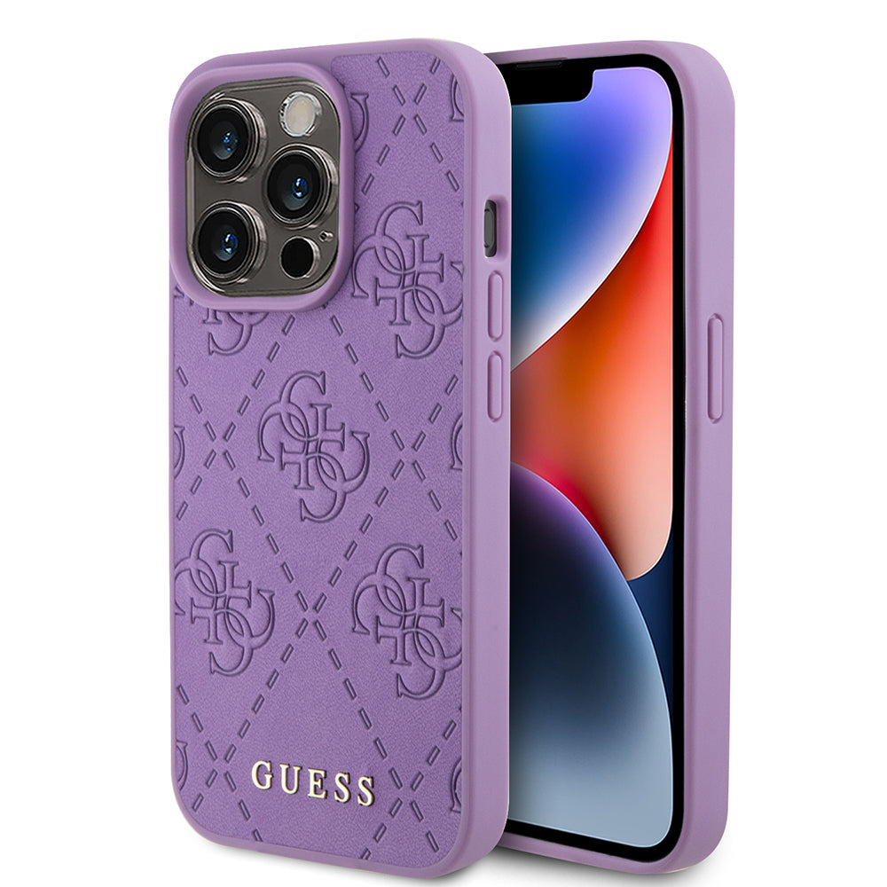 Guess - Leather 4G Stamped (GUHCP15XP4EPMU) - iPhone 15 Pro Max - Light Purple
