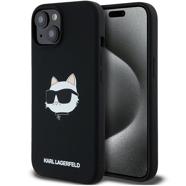 Karl Lagerfeld - Silicone MagSafe (KLHMP15MSCHPPLK) - iPhone 15 Plus - Choupette Head