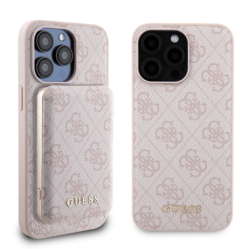 Guess - Hardcase Powerbank MagSafe (GUBPM5P15X4GEMGP) - iPhone 15 Pro Max - Pink