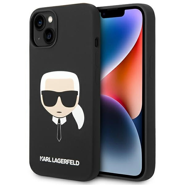 Karl Lagerfeld - Silicone MagSafe (KLHMP14MSLKHBK) - iPhone 14 Plus - Karl`s Head