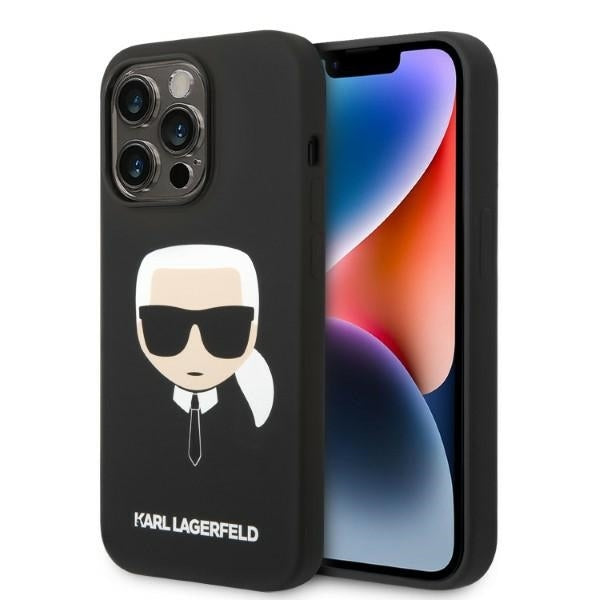 Karl Lagerfeld - Silicone MagSafe (KLHMP14LSLKHBK) - iPhone 14 Pro - Karl`s Head