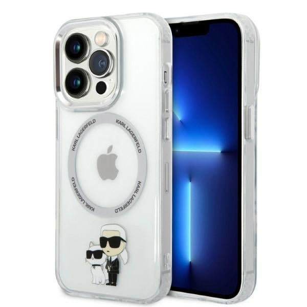 Karl Lagerfeld - Hardcase MagSafe (KLHMP14LHNKCIT) - iPhone 14 Pro - Transparent Iconic Karl&Choupette
