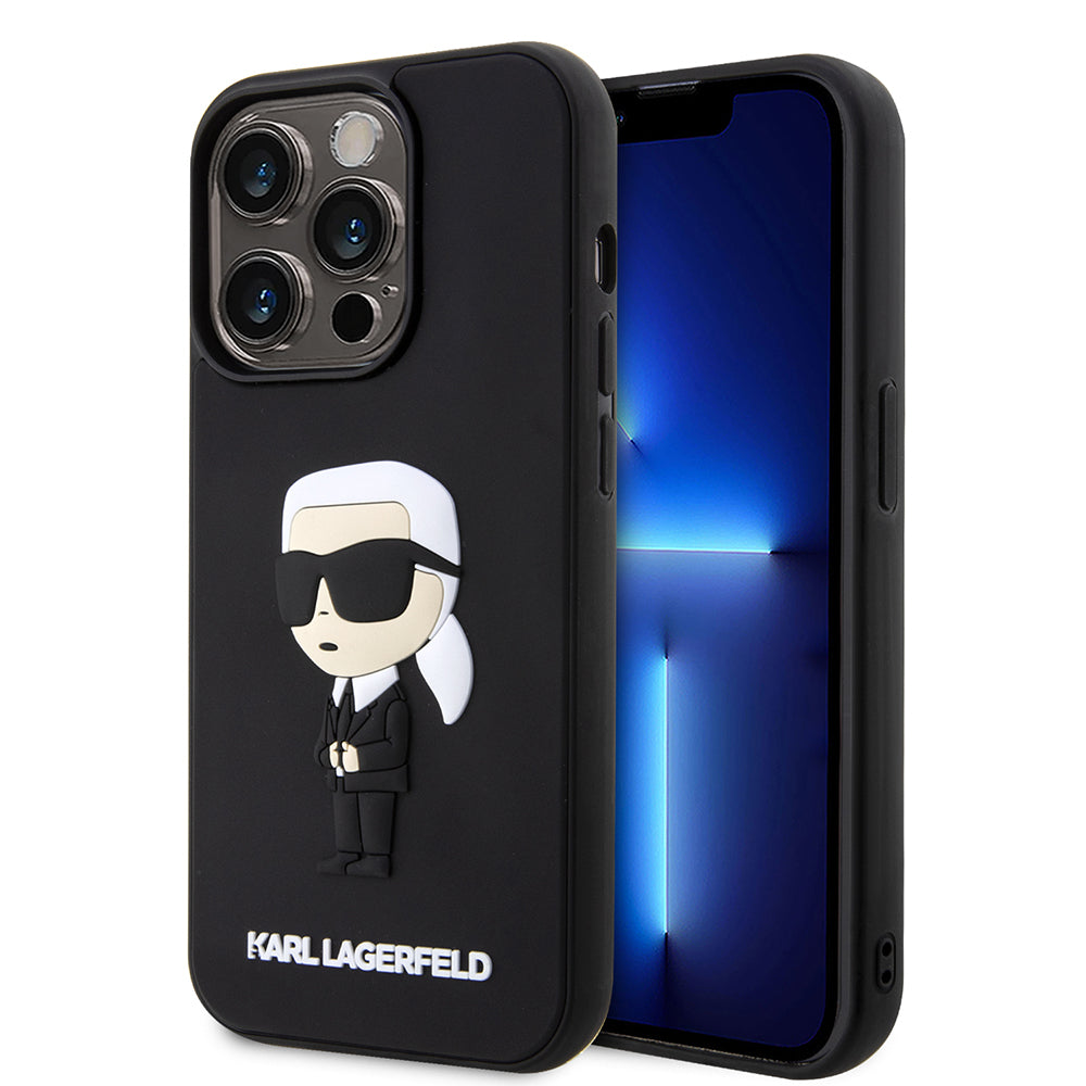 Karl Lagerfeld - 3D Design (KLHCP14L3DRKINK) - iPhone 14 Pro - Rubber Ikonik