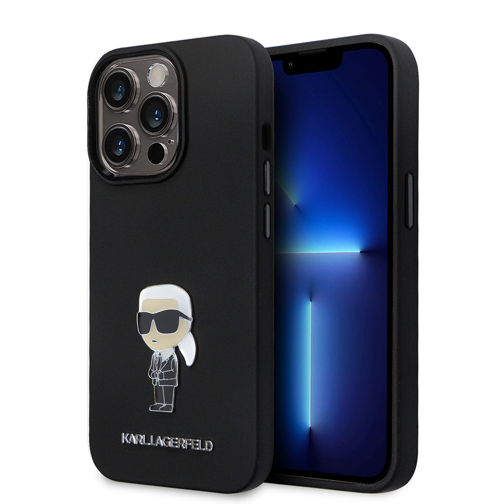 Karl Lagerfeld - Silicone (KLHCP14LSMHKNPK) - iPhone 14 Pro - Ikonik Metal Pin