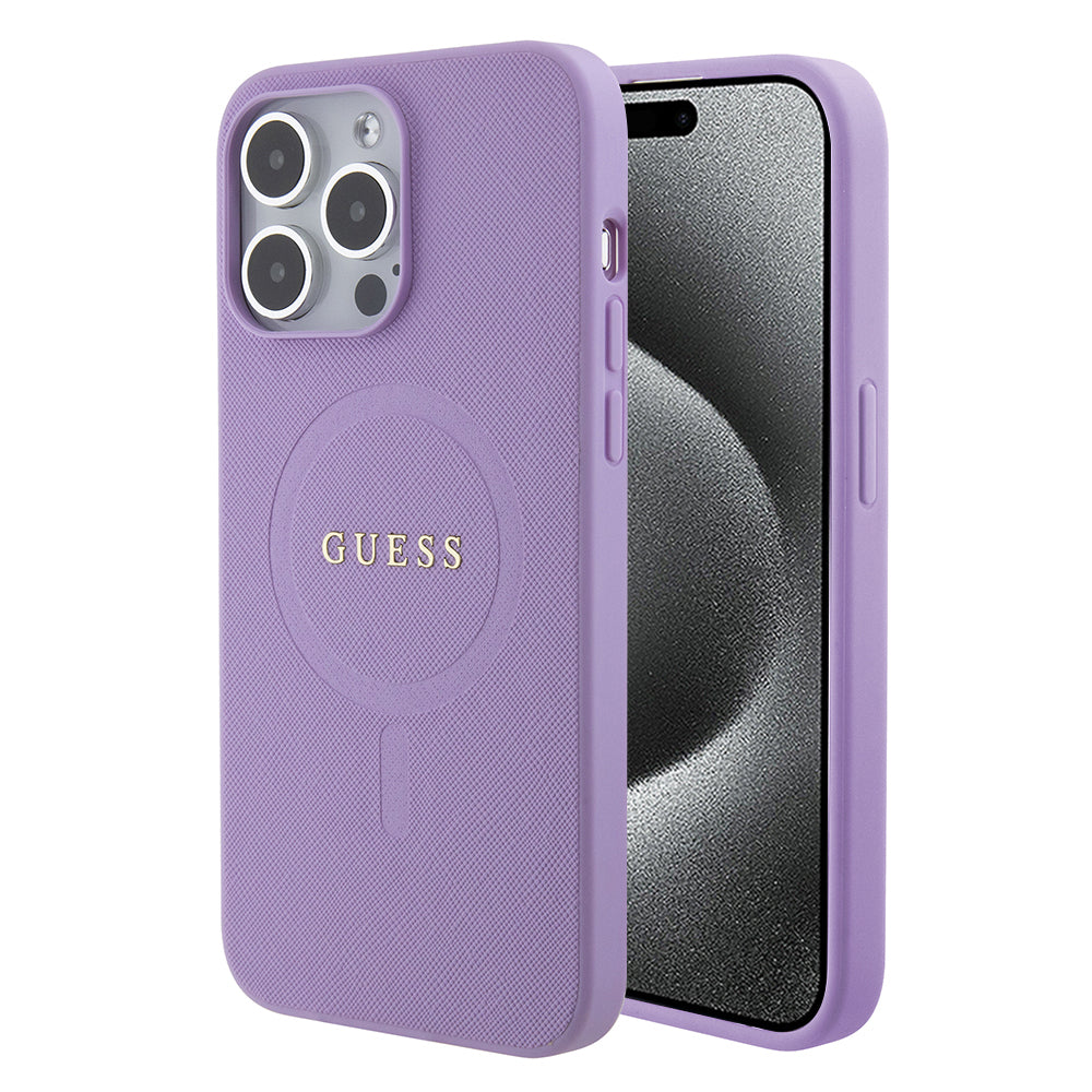 Guess - Saffiano MagSafe (GUHMP15LPSAHMCU) - iPhone 15 Pro - Purple