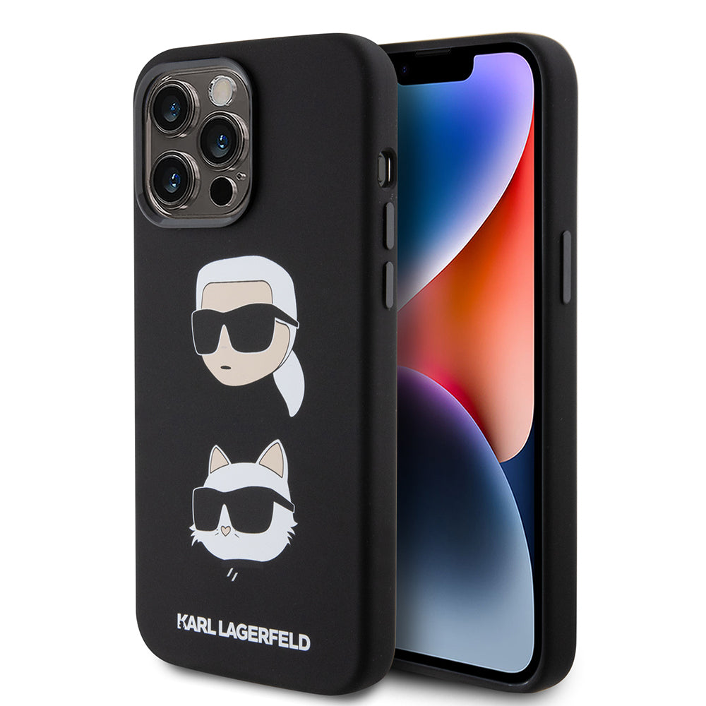 Karl Lagerfeld - Silicone (KLHCP15XSDHKCNK) - iPhone 15 Pro Max - Karl&Choupette Head