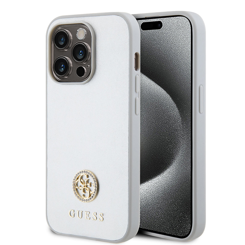 Guess - Strass Metal Logo (GUHCP15LPS4DGPS) - iPhone 15 Pro - Silver