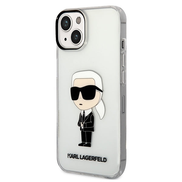 Karl Lagerfeld Ikonik Back Cover Case Karl Διάφανη θήκη προστασίας από TPU / PC – iPhone 14 Plus (Clear)