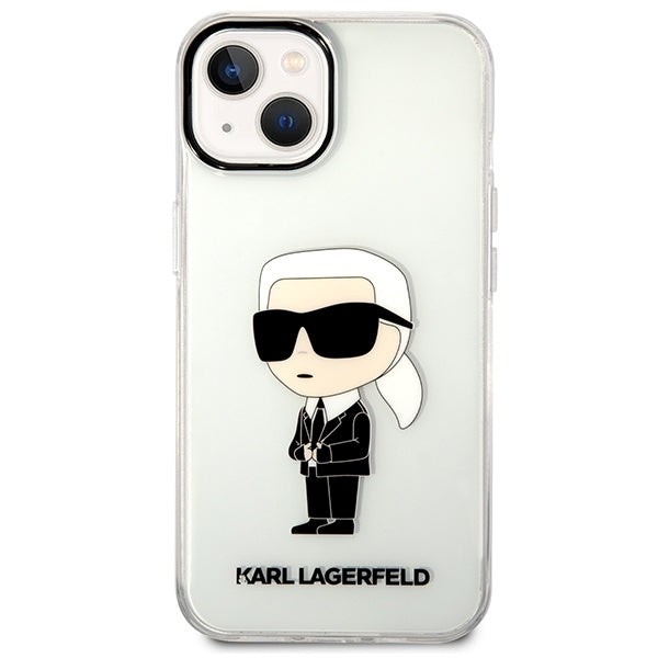 Karl Lagerfeld Ikonik Back Cover Case Karl Διάφανη θήκη προστασίας από TPU / PC – iPhone 14 Plus (Clear)