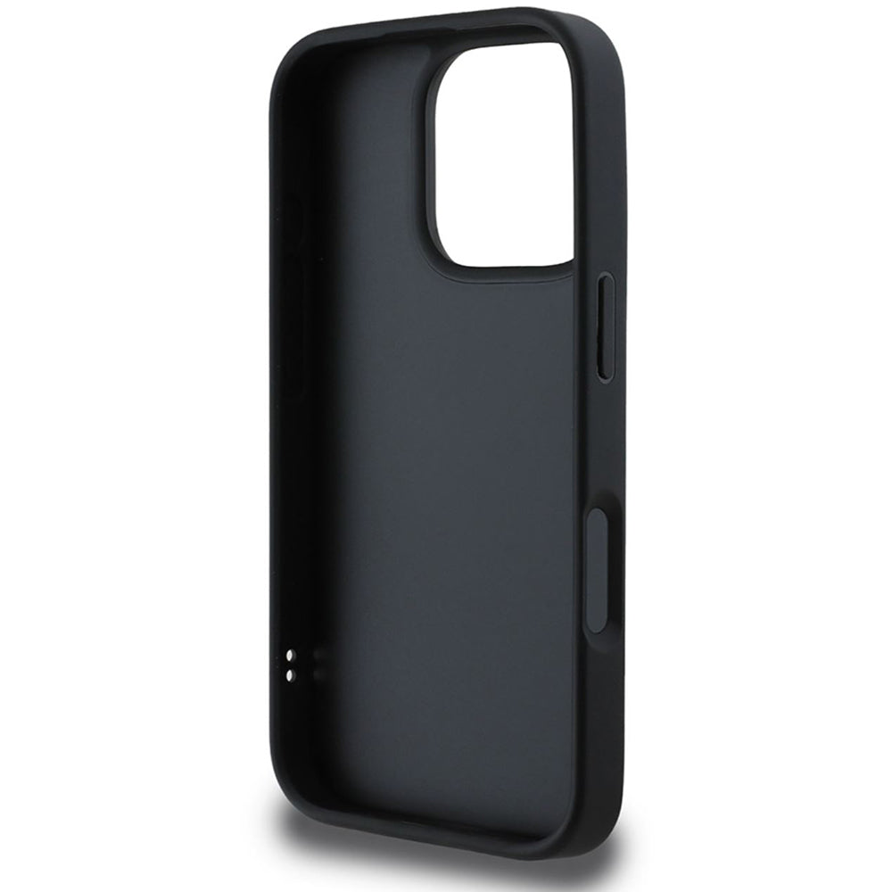 Guess “Quilted Metal Logo Collection” Case Θήκη προστασίας από δερματίνη – iPhone 16 Pro (Μαύρο – GUHCP16LPSQSQSK)