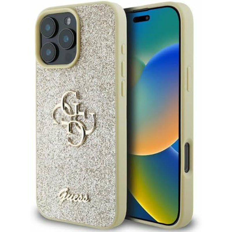 Guess - Glitter Fixed Big 4G (GUHCP16LHG4SGD) - iPhone 16 Pro - Gold