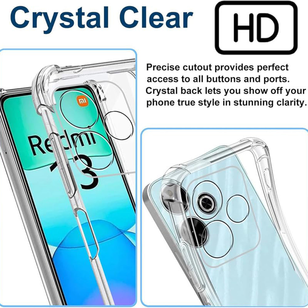 Techsuit - Shockproof Clear Silicone - Xiaomi Redmi 13 / Poco M6 4G - Clear