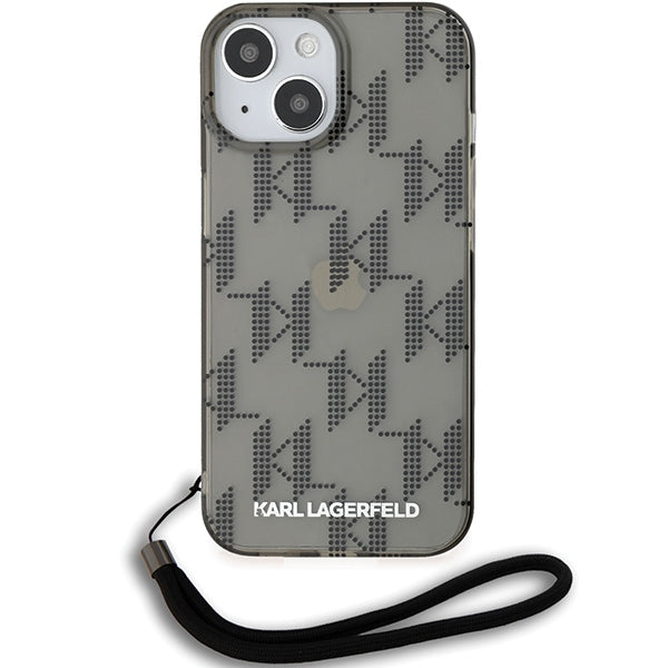 Karl Lagerfeld - IML Luxury (KLHCP15SHKDPNSK) - iPhone 15 - Mono KL Pattern&Cord