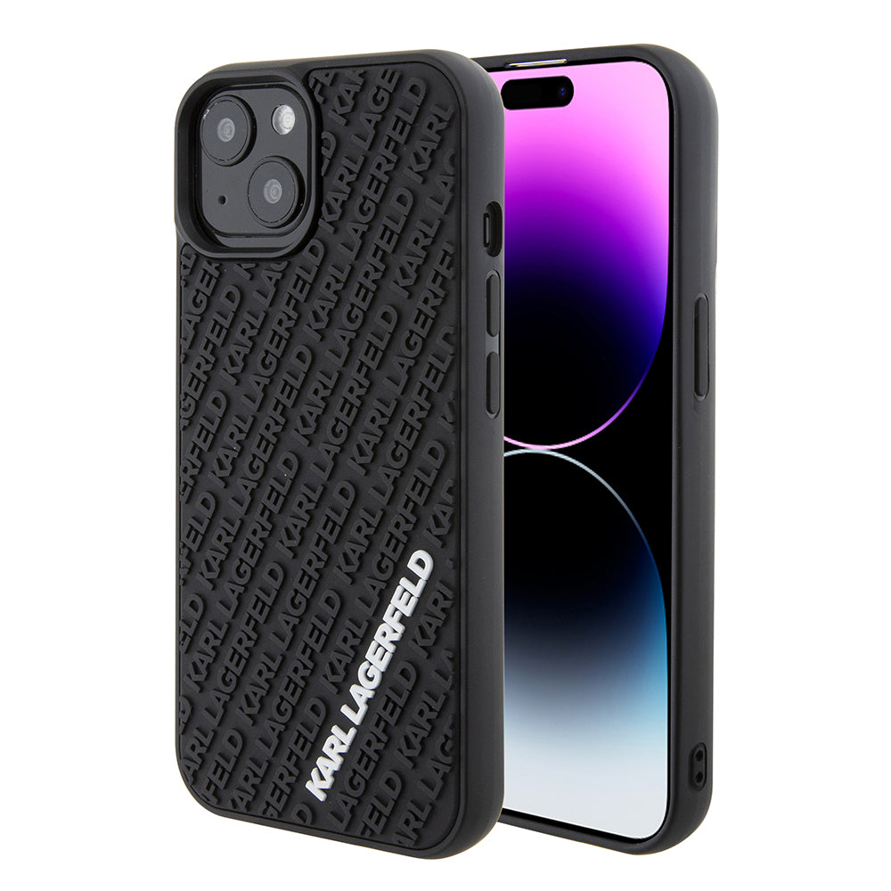 Karl Lagerfeld - 3D Design (KLHCP15S3DMKRLK) - iPhone 15 - Rubber Multi Logo