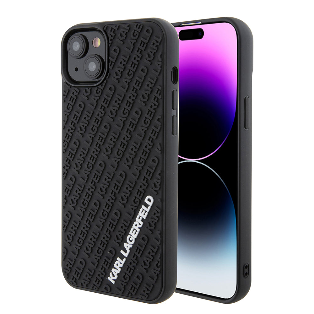 Karl Lagerfeld - 3D Design (KLHCP15M3DMKRLK) - iPhone 15 Plus - Rubber Multi Logo