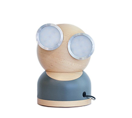 Designnest® GoggleLamp |Mr Watt| Επιτραπέζιο Φωτιστικό από ξύλο σφενδάμου και αλουμίνιο με ρύθμιση φωτεινότητας αφής (white/wood)