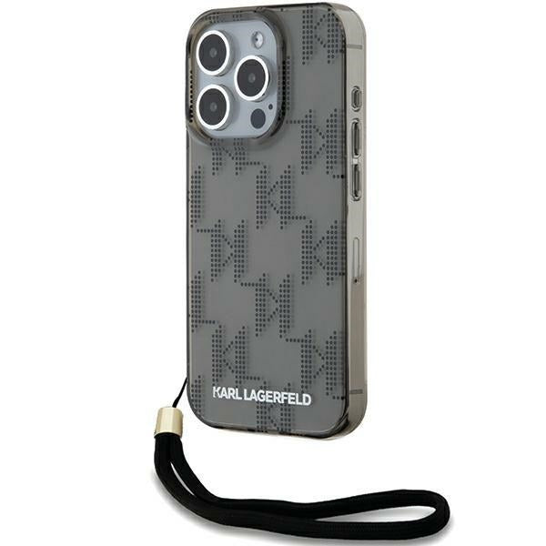 Karl Lagerfeld - IML Luxury (KLHCP15XHKDPNSK) - iPhone 15 Pro Max - Mono KL Pattern&Cord