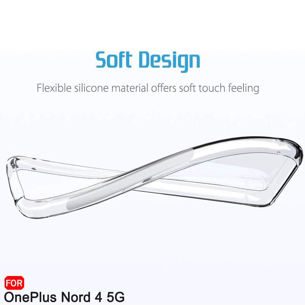 Techsuit - Shockproof Clear Silicone - OnePlus Nord 4 - Clear