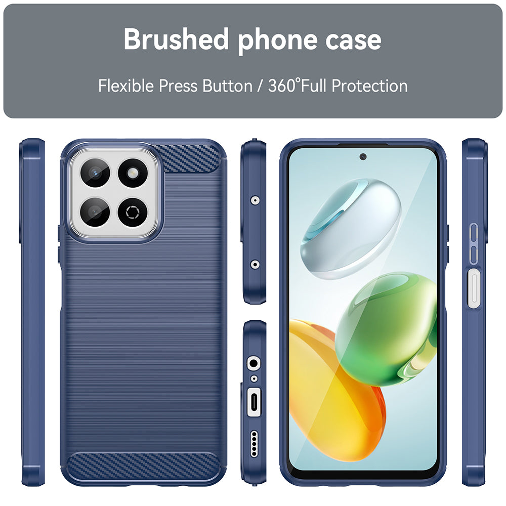 Techsuit - Carbon Silicone - Honor 200 Smart / X7c - Blue