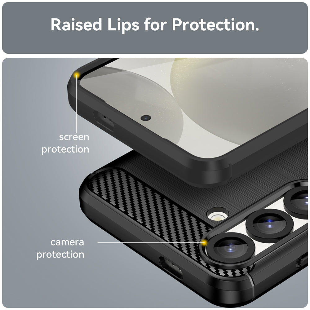 Techsuit - Carbon Silicone - Galaxy S25 - Black