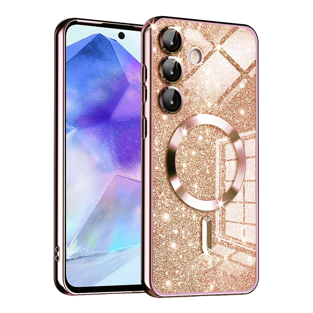 Techsuit - Luxury Glitter MagSafe - Samsung Galaxy A55 5G - Rose Gold