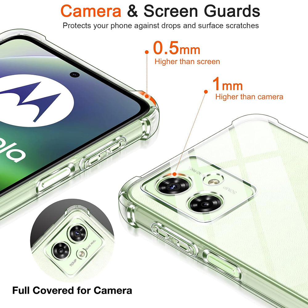 Techsuit - Shockproof Clear Silicone - Motorola Moto G55 - Clear