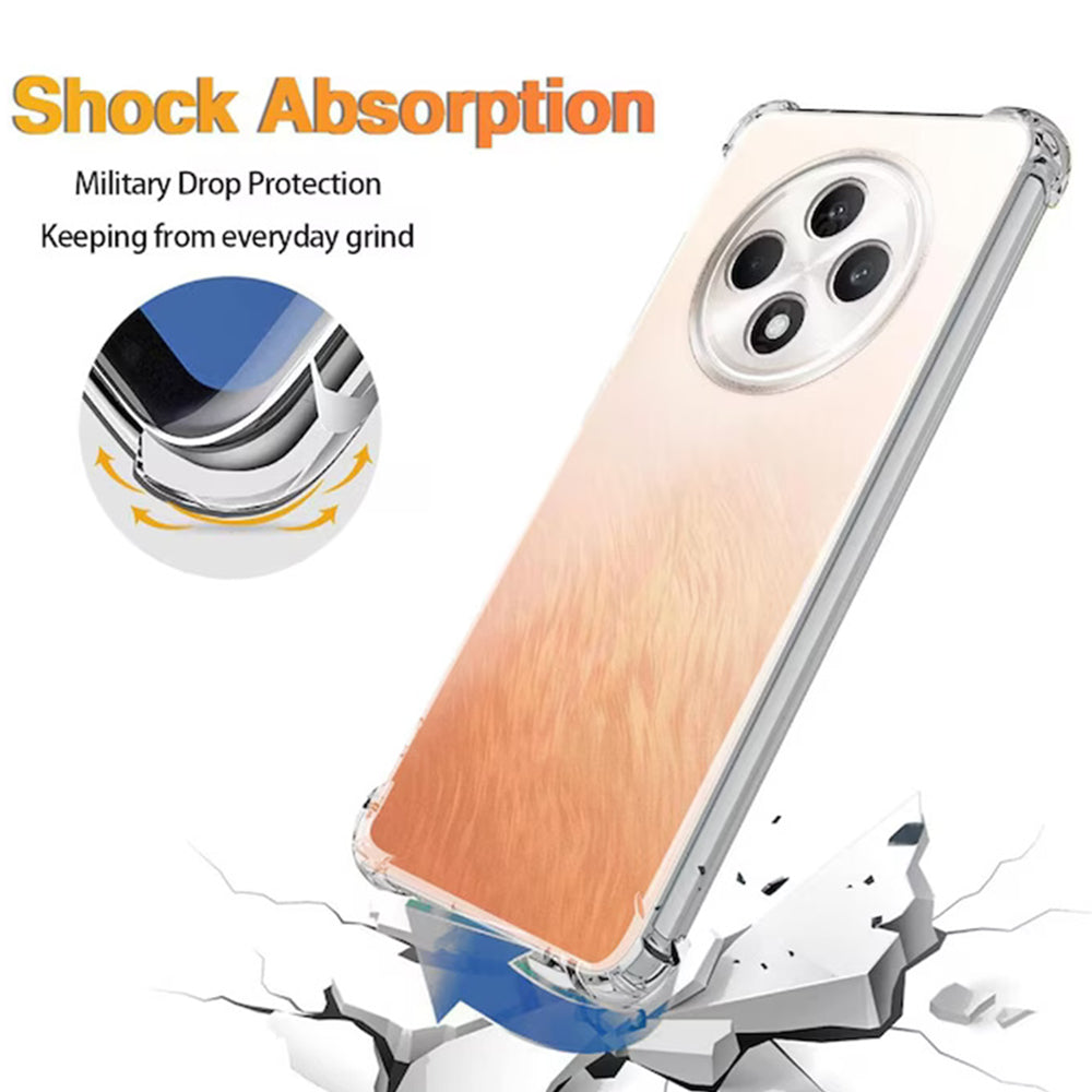 Techsuit - Shockproof Clear Silicone - Oppo Reno12 F 4G / Reno12 F 5G / Reno12 FS 4G / Reno12 FS 5G - Clear